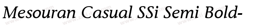 Mesouran Casual SSi Semi Bold字体转换